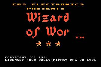 Wizard of Wor Title Screen